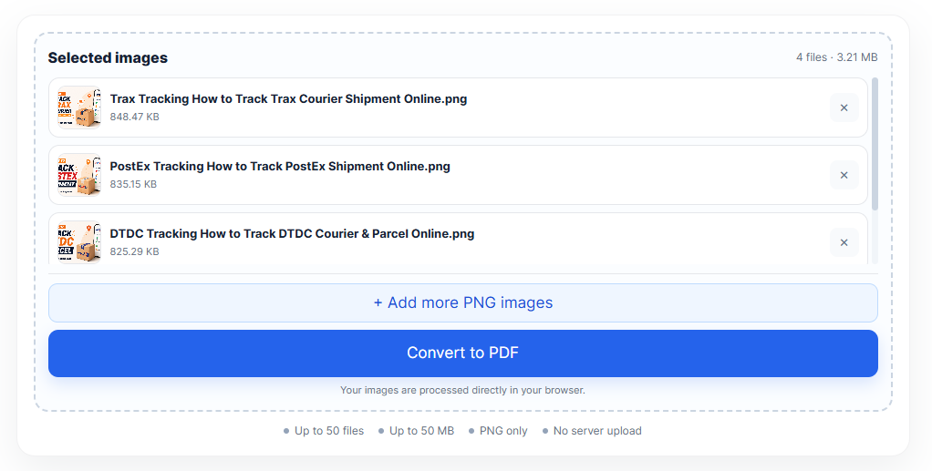 images uploaded to png to pdf converter
